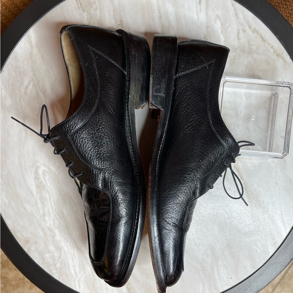 Belvedere Florence Ostrich Leather Black Loafer 10M - Picture 2 of 8